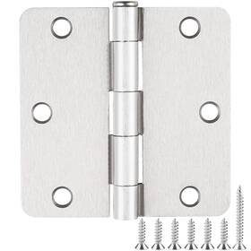 B09mcqqgzb Jiw 24 Pack Nickel Door Hinges 3.5 Inch X Satin Brushed 1/4 Radius