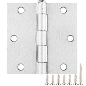 B09x144lxm Jiw 3.5 Inch X Square Door Hinges Satin Nickel Brushed 6-hole With Screws