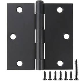 Jiw B09x14pfdf Square Door Hinges Black Matte 3.5 Inch X 3-1/2