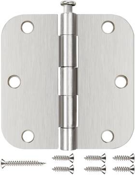 B0byyml3x9 Jiw Brushed Nickel Door Hinges 3.5 Inch X - 30 Pack Interior Rounded