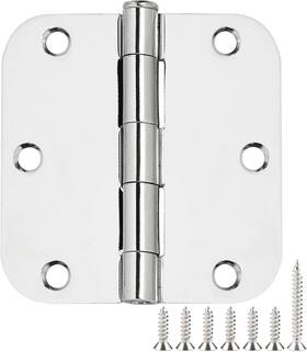 Jiw-02-rh35-5 Jiw Jiw-02-rh35-5/8r-pc3 Polished Chrome Door Hinges 3.5 Inch 3 Pack Indoor 1/2 Inside Interior Hi