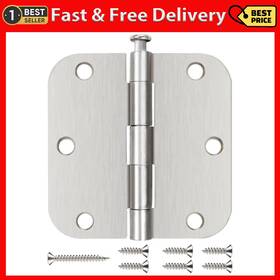 Jiw-02-rh35-5 Jiw Jiw-02-rh35-5/8r-sn42-6 42 Pack Satin Nickel Door Hinges 3.5 X Inch Interior 3 1/2 Hing