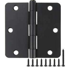 Jiw-05-rh35-1 Jiw Jiw-05-rh35-1/4r-bk12 12 Pack Black Door Hinges Matte For Doors 3 1/2 Interior D