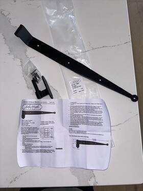 88626 John Wright New Black Offset Strap Hinge Pack Of 16 For Shutter Or Door. 1.5 Inch Off Set