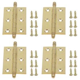 Wt-202303-14 Joyangy Pack Of 4 2.5 Inch Brass Door Butt Hinges Mini Cabinet Decorative Fo