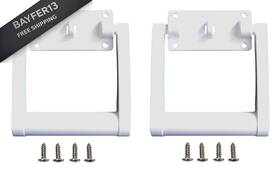 Jsp Manufacturing Co-igloo-handle 4hole-white White Aftermarket 5.25 Inch X Handle And 4.00 2.00 Hinge