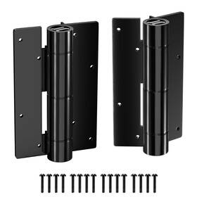 Jzvxx 747015365358 1 Pair 5-3/4 Inch Self-closing Gate Hinges Aluminum Heavy Duty Hing