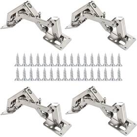 Kafenda 783746661871 4 Piece Hidden 170 Degree High Angle Door Hinge Kitchen Adjustable 130-