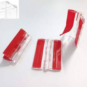 Kafenda 788125948550 3-pack Transparent Plastic Acrylic 45mm/1.77in Continuous Piano Hinge Self-ad