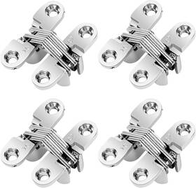 555857 Kalione 1 Umxdfzyt 4 Pack Stainless Steel 180 Degree Hidden Hinges For Doors And Cabinets - Invisible
