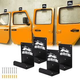 Kangikx 785957978243 Door Hangers Storage Bracket For Jeep Removable Wall Mount Holde