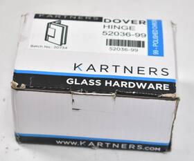 52036-99 Kartners Dover Wall Mount Offset Back Plate Hinge Polished Chrome