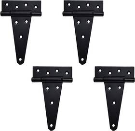 Kdup Hardware Co. Ltd. 705353598043 6 Inch T-strap Heavy Duty Shed Door Hinges Black Tee Hinge For Wooden Fences Yar