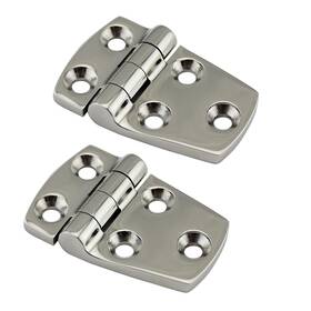 Cpdbhy2 Keehui Pair Of Marine Grade Cast Solid 316 Ss Polished Shortside Hinges 1-1/2 Inch X 2-1/4