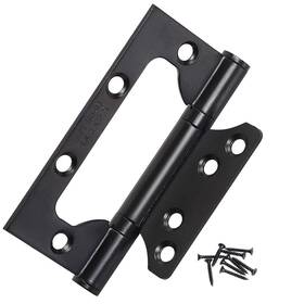 Keileoho 709161075802 12 Pcs 4 X 3 Inches Black Door Hinges Non-mortise Stainless Steel Hinge
