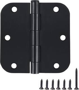 Kiw 313107919947 6 Pack Black Door Hinges For Doors 3.5 X Inch Interior Matte Bla