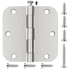 B09t3d2c62 Kiw 6-pack 3.5 Inch Brushed/satin Nickel Interior Door Hinges 5/8 Radius Corners