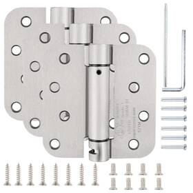 Kiw-sph4-5 Kiw Kiw-sph4-5/8r-sn3 Automatic Door Closer 4 Inch Self Closing Hinges Spring Loaded 3 Pack