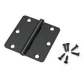 Knobwell 710328654013 50 Pack Of Matte Black Door Hinges - 3.5 Inch X Interior Do
