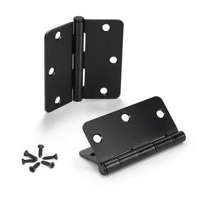 Knobwell B07cllnl54 42 Pack Black Door Hinges 3.5 X Interior 1/4 Radius In
