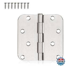 B0d12d3ss9 Knobwell 6 Pk 4 Inch Brushed Nickel 5/8 Radius Quiet Interior Door Hinges