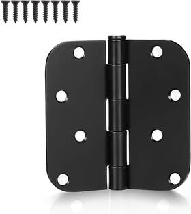 Jo-dh0404-orb-12pack Knobwell 12 Pack 4 Inch X Matte Black Door Hinges No Squeak Rounded Square