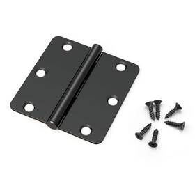 Jo-dh3535-orb-14-24pack Knobwell 24 Pack Of Matte Black Door Hinges No Squeak - 3.5 Inchx3.5 Inch Interior