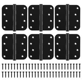 6p-bbdh-bl4 Kolet Ball Bearing Door Hinges 4 X Inches Black Heavy Duty St