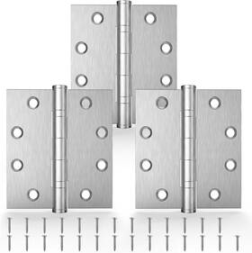 Zc-4.5n-s3 Kolet Ball Bearing Door Hinges 4.5 X 4 Inches Stainless Steel Squa