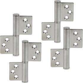 Ku1651 Kumgrot 4 Pcs Lift Off Hinge Heavy Duty Flag 3.15 Inch X 1 1.42 Silver