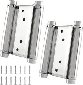 Kyuionty 726084666634 4 Inch Double Action Spring Hinge Stainless Steel Cafe Saloon Swing Self Closin