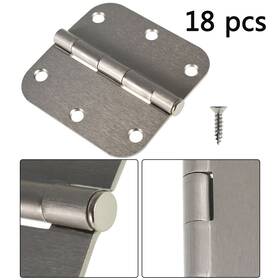 Qs285200qr Lablt Satin Nickel Door Hinges Radius Corners 3-1/2in 3.5 3.5in 2.2mm 5/8 Inch 18pcs