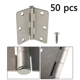 Qs285280qr Lablt 50 Pack 3-1/2 Inch Precision Satin Nickel Door Hinges 1/4 Radius Corners