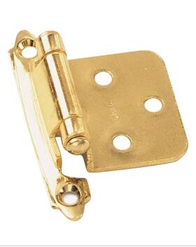 28737 Laurey 25 Pairs Polished Brass Self-closing Overlay Hinge With Screws