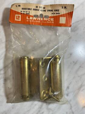 187-db Lawrence Vintage Sc Double Acting Spring Hinge Satin Brass 3 In 2 Pack