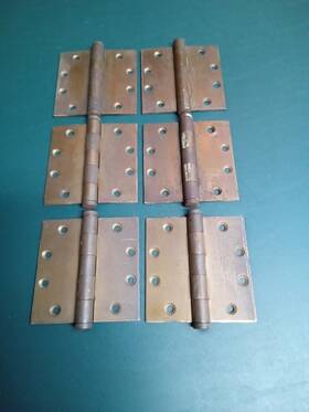 Bb-4104 Lawrence Heavy Duty 4 Hole Ball Bearing 1/2 Inch Hinges - Lot Of 6