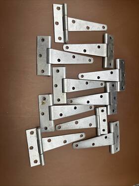Sc926zn Lawrence Zinc Plate 4 Inch Heavy T Hinges 5 Pair