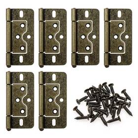 Lc Lictop 778601985483 Non-mortise Door Hinges Antique Bronze 3 Inches Butterfly Hing