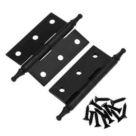 Lc Lictop 778601986039 2 Inch Black Pure Brass Hinges Crown Head Butt For Furniture Cabinet Draw