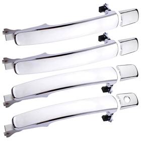 80640wo-o Lcyolada 4pcs Exterior Door Handles Compatible With 4 Pcs Front And Rear Sides Chrome
