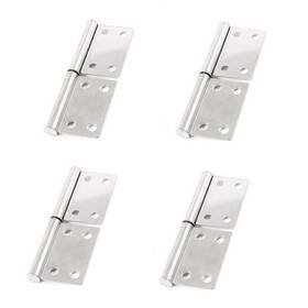 Ldexin 704795137704 4pcs 4 Inch Stainless Steel Rotation Detachable Flag Lift Off Butt Hinges Silver