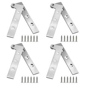 Ldexin210716-0007 Ldexin 4pcs 4 Inch 360 Degree Rotatable Door Pivot Hinges Stainless Steel Hinge Doo