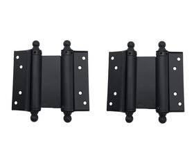 Leaderpneumatic 750743773760 Matte Black Double Action Hinge Ball Heavy Duty Saloon Door Hinges Swinging D