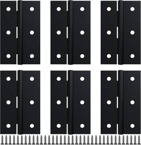 Xltth66cq Leifeny 6 Pack 2.5 Inch Black Door Hinges Small Hinge Hardware For Doors Cabinets Diy
