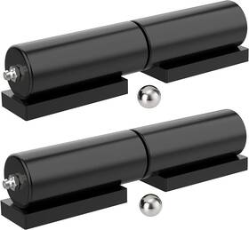 Letowe 445028323381 Heavy Duty Gate Hinges 7 Inches- 2 Pack Weld On Install Black Iron Barrel Hinge
