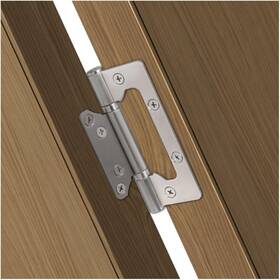 Li-tianfeng 730198897488 6 Pack Non-mortise Door Hinges 4 Inch /3 /2.5 Stainless Steel Easy Install Silver