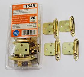 H0101c-pb-c Liberty Polished Brass Plate Overlay Hinge Self Closing Lot Of 20 Open Box #1545