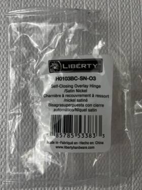 H0103bc-sn-03 Liberty 25 Packs Self Close 1/2 Inch Overlay Cabinet Hinge Satin Nickel H0103bc-sn-0