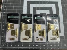 H0103bl-pb-u Liberty H0103bl-pb New 4-pack Lot 2/pc Brass Plate Self Closing Overlay Hinge