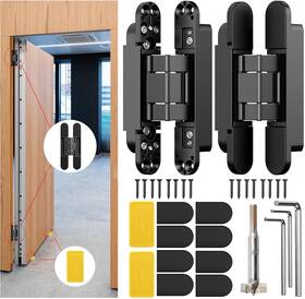 Lipshome 705353980367 6 Inch Hidden Door Hinge/concealed Hinges Invisible Silent 180